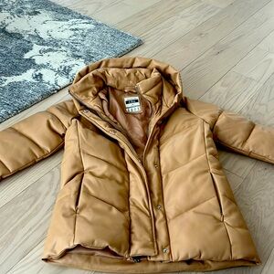 Abercrombie & Fitch Nude Leather Coat